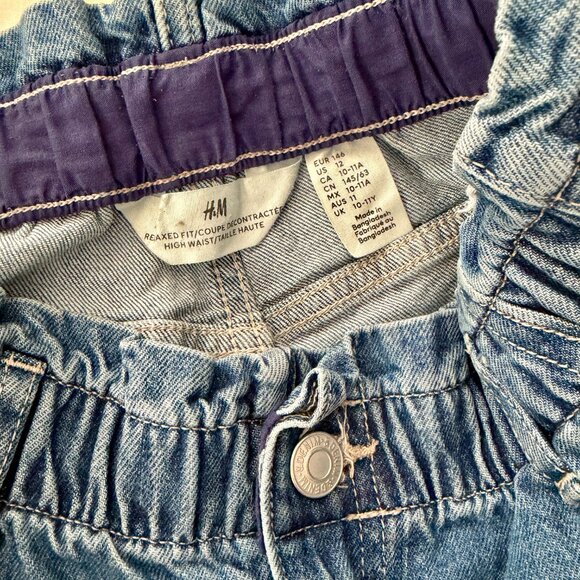 H&M Kids Elastic Waist Medium Wash Relaxed Fit Jeans Size 10-11 - Picture 9 of 9